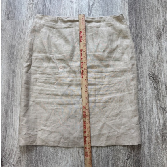 Brooks Brothers 100% Linen BeigePencil Skirt Size 8 - Picture 4 of 6